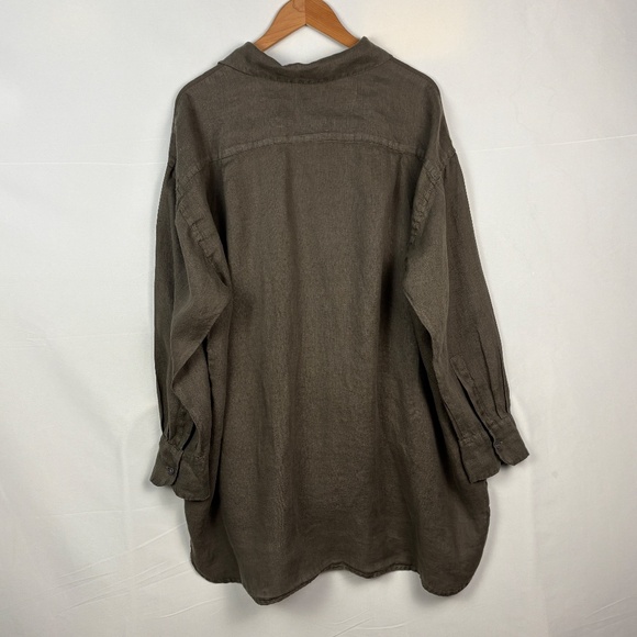 CP Shades Women LongSleeve Button Up 100% Cotton Shirt Dress Sz M USA Lagenlook - Picture 5 of 13